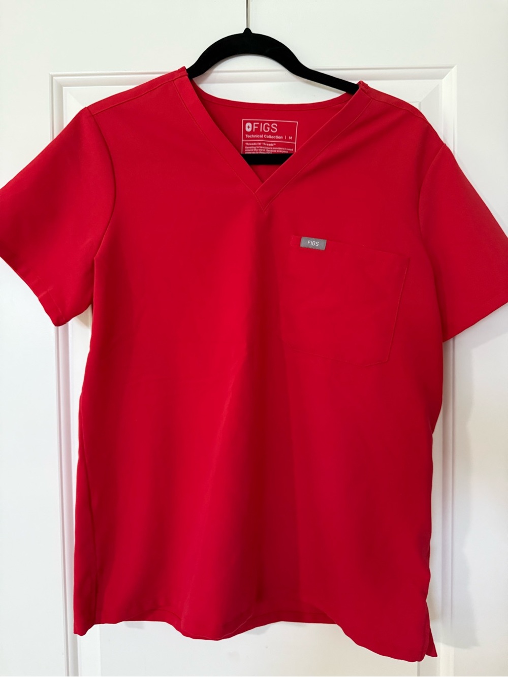Figs Women’s Pop Red Catarina Scrub Top - Medium